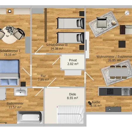 Neu Renovierte Suseria Appartamento Kaden (Westerwaldkreis)